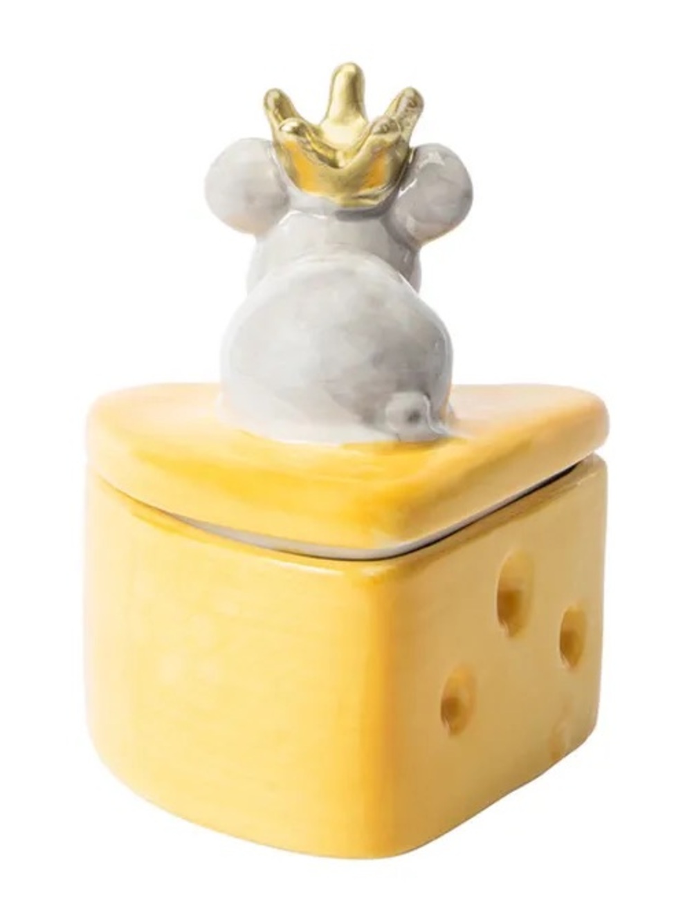 Ceramic Mouse on Cheese Trinket Box - brand new - Picture 3 of 12